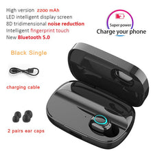 Load image into Gallery viewer, FMJ Bluetooth Wireless Earphones with LED display
