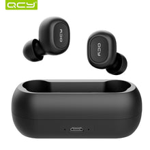 将图片加载到图库查看器，QCY qs1 TWS 5.0 Bluetooth headphones 3D stereo wireless earphones with dual microphone
