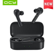 Load image into Gallery viewer, QCY T5 Wireless Bluetooth Headphones V5.0 Touch Control Earphones Stereo HD talking with 380mAh battery-
